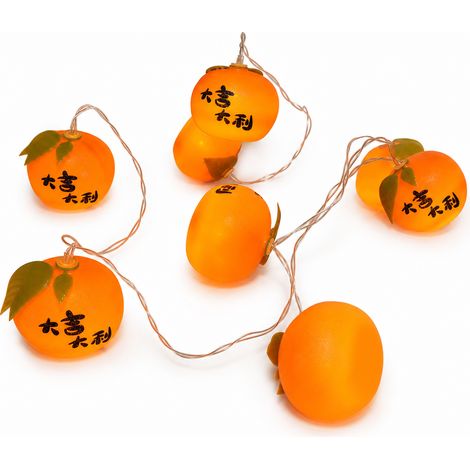 Guirlande Lumineuse LED USB à Oranges, 20 Lumières Fixes pour Décoration Festive (1/5)