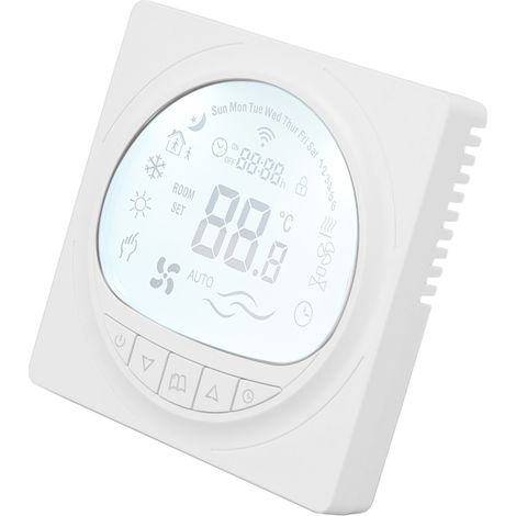 Thermostat programmable pour chauffage au sol avec grand écran LCD, contrôleur de température pour plomberie et communication 485 V, 220 V (1/5)