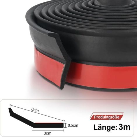 Guarnizione universale per porta da garage 3M, striscia sigillante multifunzionale in gomma per porta da garage, striscia sigillante inferiore per porta da garage con chiodi (1/4)