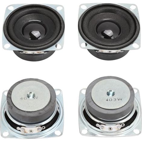 Lot de 2 mini-haut-parleurs large bande 2,4 ohms 3 W, haute sensibilité et basses riches pour projets audio Bluetooth (1/5)