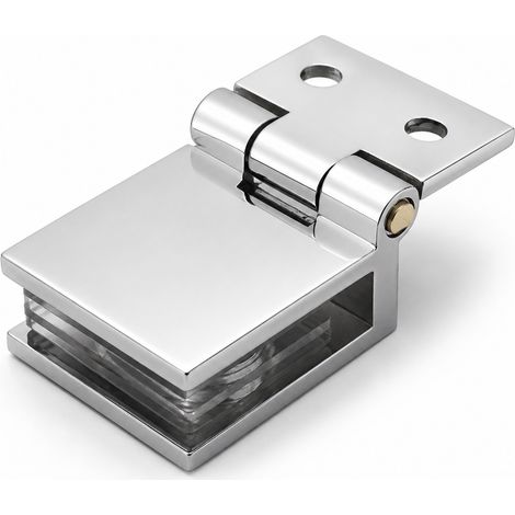 Charnière Verre Zinc Fixation sans Perçage pour Vitrine 46 mm (1/5)