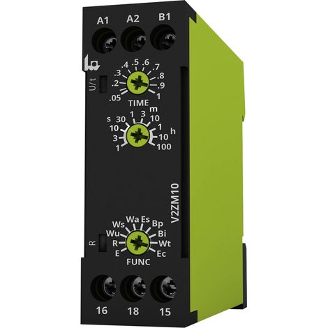tele 125100 V2ZM10 12-240V AC/DC Zeitrelais Multifunktional 1 St. Zeitbereich: 0.05 s - 100 h 1 Wec