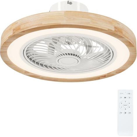 Ventilateur de plafond avec éclairage, télécommande, ventilateur LED, éclairage de plafond à intensité variable avec couleurs RGB, 6 vitesses, lampe 40 W avec ventilateur intégré, minuterie réversible