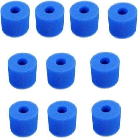 Éponge Filtrante Type S1 Filtres de Piscine en Mousse,10 pièces Cartouche Filtrante RéUtilisable et Lavable pour Intex Type S1 pour Piscine, Aquarium, Jacuzzi Spa (1/5)