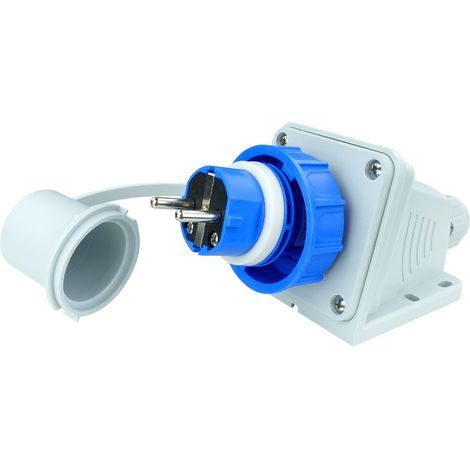 Spina a muro, presa ermetica IP68 Schuko 16A 2P+Z 230V (1/5)