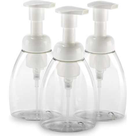 SCHÄUMENDER FLÜSSIGSEIFENSPENDER, BPA-FREI, 3 Stück (250 ml) ideal für Küche, Bad, Toilette, Nachfüllbar und umweltfreundlich, spart Wasser und Seife (1/5)