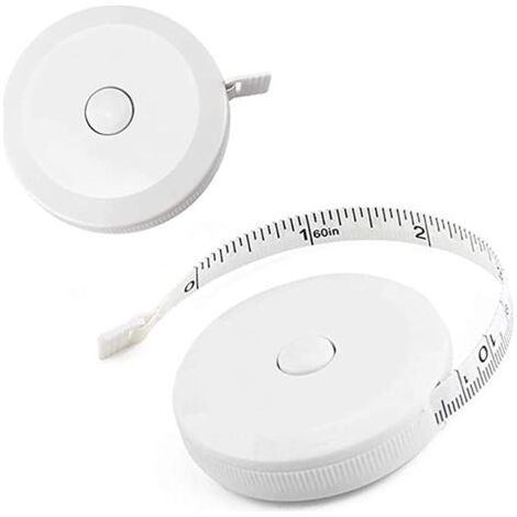Ruban à mesurer souple, lot de 5 rubans à mesurer à double échelle à bouton rétractable souple, 1,5 m/60 pouces