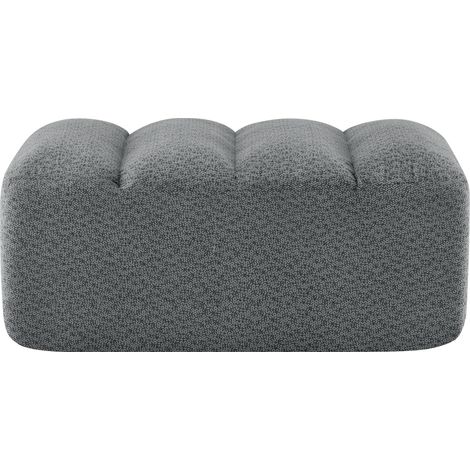 Pouf senza struttura grigio in tessuto granulato con schiuma 32D (1/5)