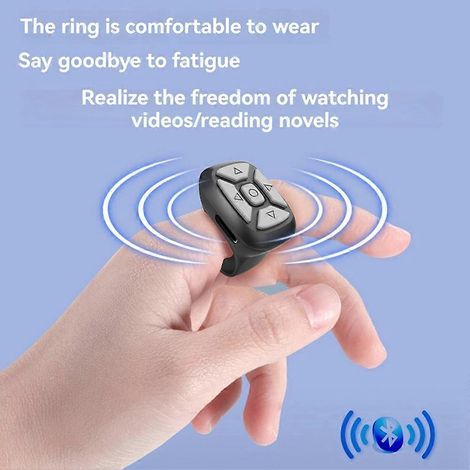 Kabellose Bluetooth-Fernbedienung für Mobiltelefone, Kontrollring für Selfies, weiß (1/5)