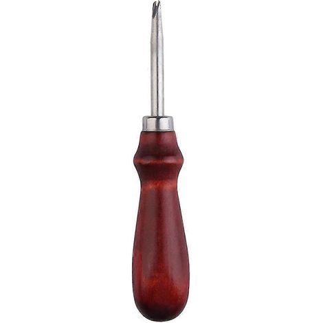 Outil de biseautage et de chanfreinage des bords pour le travail du cuir avec manche en bois, 0,8/1/1,2 mm.