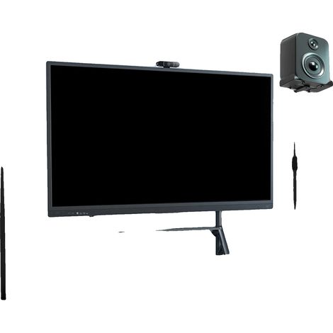 Soporte para altavoz, altura ajustable de 75 a 140 cm, diámetro de la base de 25 cm, grosor de la pared interior de 1 mm, grosor del chasis de 6 mm, plataforma giratoria de 360°. (1/5)