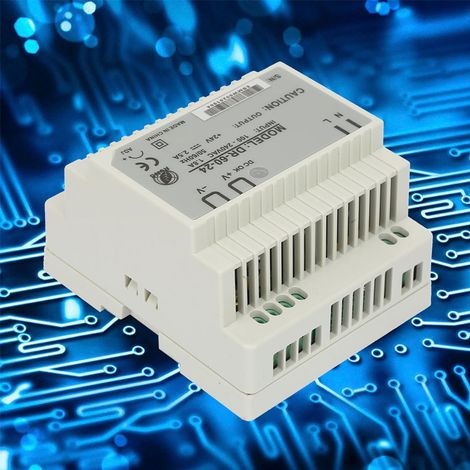 DR-60-24 Alimentation à découpage AC/DC 60 W à sortie unique 24 V sur rail DIN (1/5)