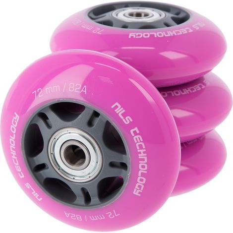 PU 72x24 82A (4 piezas) rosa + abec-7 (8 piezas) set nils extreme (1/4)