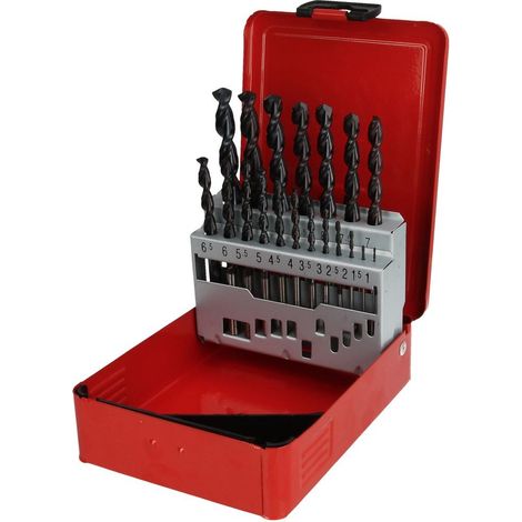Foret hélicoïdal HSS-G TiTAIN 19 pc 1-10 mm avec coupe cruciforme