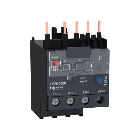 Relè sovraccarico termico per motore - TeSys LR2 K - 1,8..2,6 A - Classe 10A - LR2K0308