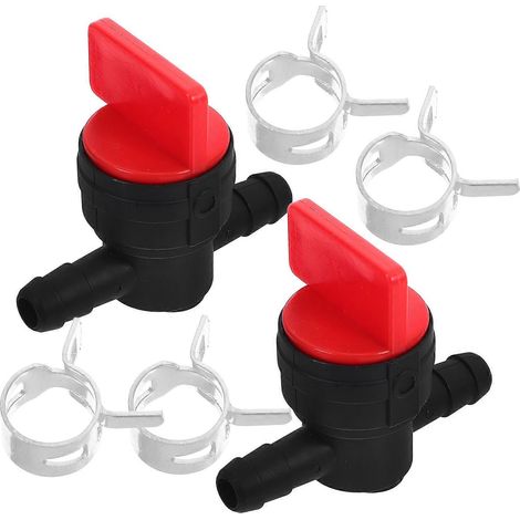 Lot de 2 robinets d'arrêt de carburant universels pour tondeuses à gazon, générateurs et équipements de jardin robinet à 180 degrés pour éviter les fuites. (1/5)