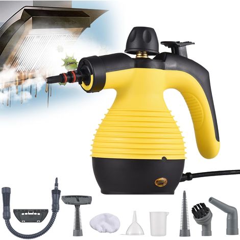 Nettoyeur vapeur portatif OmePS, nettoyeur vapeur multifonction pour usage domestique avec 9 accessoires, nettoyeur vapeur portable, nettoyeur vapeur pour canapé, adapté aux meubles et sièges auto (1/4)