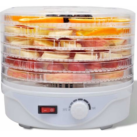vidaXL Deshidratador de alimentos con 6 bandejas apilables redondo (1/4)
