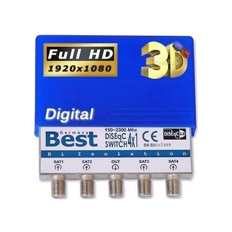COMMUTATEUR DISEQC 4-1 FULL HD 3D READY BEST GERMANY