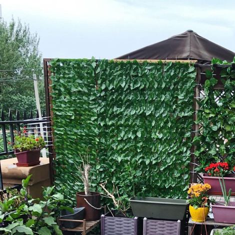 Brise-vue pour balcon - 300 x 100 cm - Brise-vue - Mur de jardin - Aménagement paysager - Haie artificielle et fausse vine - Décoration de feuilles - Pour jardin, terrasse, balcon (1/5)
