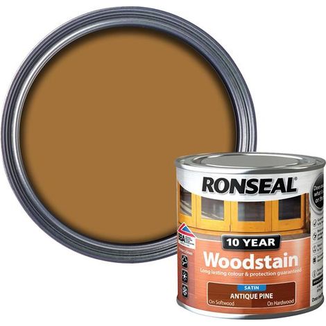 Ronseal 38665 10 Year Woodstain Antique Pine 250ml RSL10WSAP250