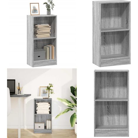 vidaXL Bücherregal Grau Sonoma 40x24x76 cm Holzwerkstoff (1/5)