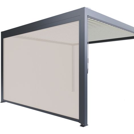 Store Latéral Zippé Gris Anthracite 3,50m pour Pergola Autoportante S et SV ORIAL France (1/2)