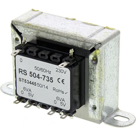 Transformateur à montage sur châssis, Vin 230V c.a., Vout 5V c.a., 2 sorties, 12VA ( Prix pour 1 )