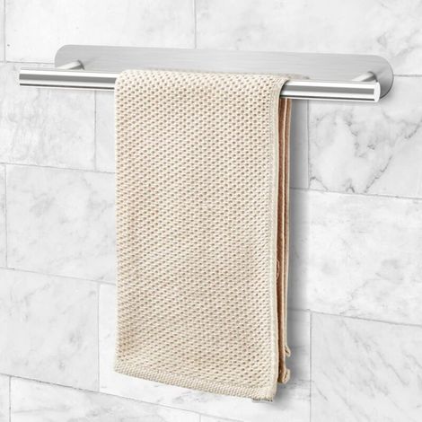 Porte Serviettes Mural 40 cm - Acier INOX sans Rouille - Serviette Barre Convient dans la Salle de Bain ou la Cuisine - Auto-adhésif 3M Robuste s (1/5)