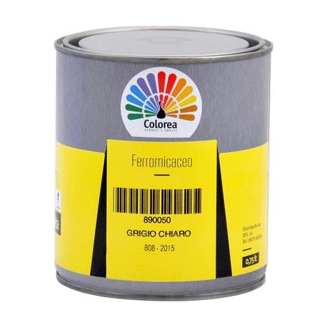 Smalto Ferromicaceo 'Colorea' Lt. 0,750 Grigio Medio Cf. 6 Pz
