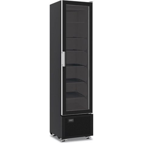 Congélateur vertical statique 168L -24°C Dégivrage auto Éclairage LED 6 étagères - SLIM FREEZER 225TBLACK - KlimaItalia