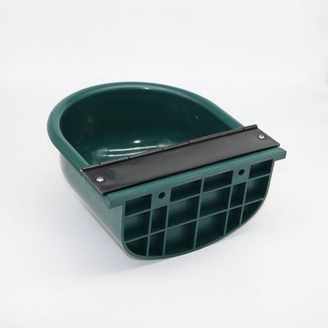 Abreuvoir en Plastique avec Flotteur - Vert - 4L Bol d'eau de boisson de vache (1/4)