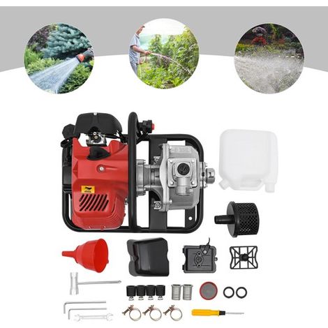 1" Petrol Water Transfer Pump 8000L/h With Hose Clamps and Fittings 2-stroke UK (1/5)