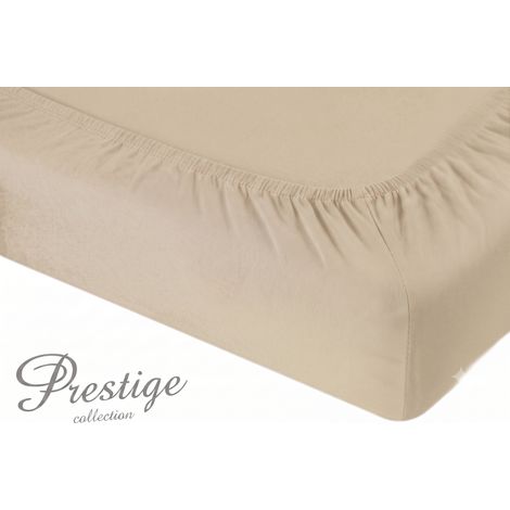 Jersey-Spannbettlaken 160x200 Beige Prestige Kollektion 160 g/m²