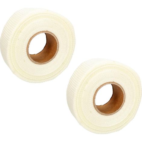 Lot de 2 bandes de recouvrement de joints SizeName en fibres de verre pour plaques de plâtre (50 mm à 45 m) (1/5)
