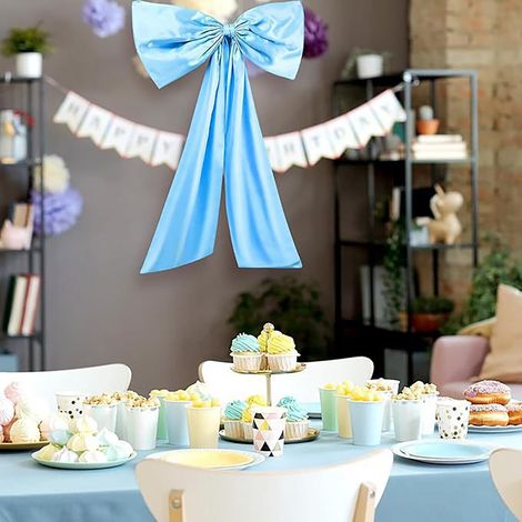 Ribbon Bow - Satin Bow - 20 x 47 Inches - Indoor And Covered Outdoor Decoration - Christmas Tree Topper Wreath Door Mantel - 1 Piece (1/5)