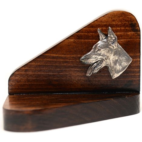 Doberman, Dobermann - bougeoir en bois avec un chien, porte-bougie chauffe-plat, hommage canin par Art-Dog (1/5)