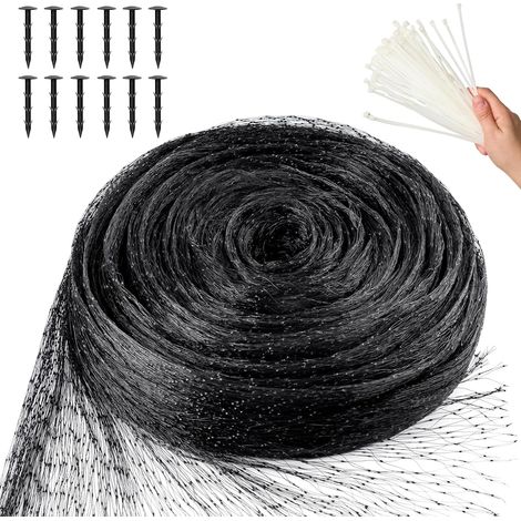 Filet de Protection Contre Les Oiseaux - 4 m x 12 m - Maille Fine (15 x 15 mm) - Robuste - Résistant aux Intempéries et aux UV - Filet de Cerisier (1/5)