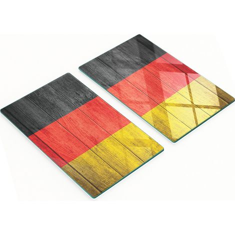 Tablas de cocina de vidrio templado con gr谩ficos de la bandera alemana 2x30x52 cm (1/5)