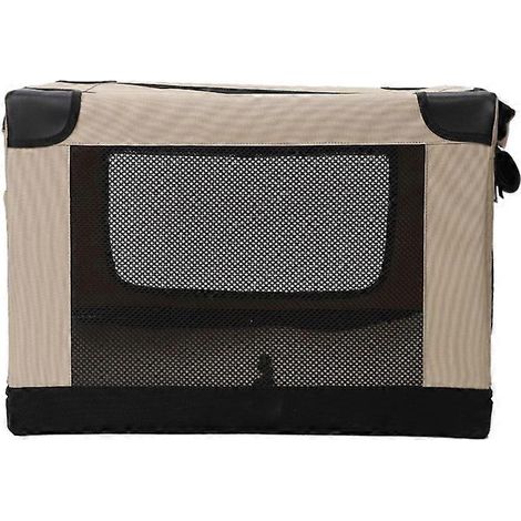 Cage de transport pliable à 3 portes pour chiens et chats de petite et moyenne taille, idéale pour les voyages. Utilisation intérieure et extérieure. (1/4)