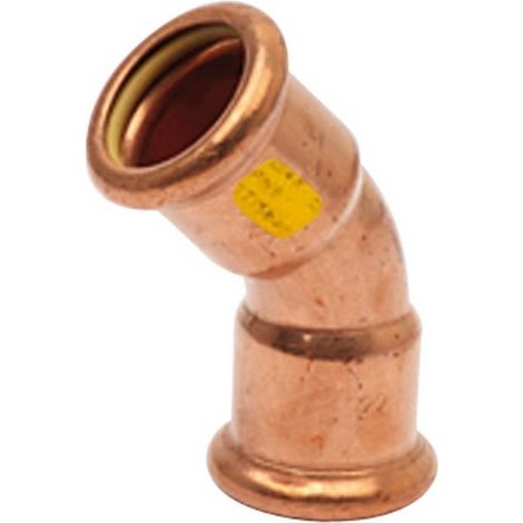 Coude à sertir 45° femelle-femelle Ø18 pour tube cuivre gaz - THERMADOR 1004118