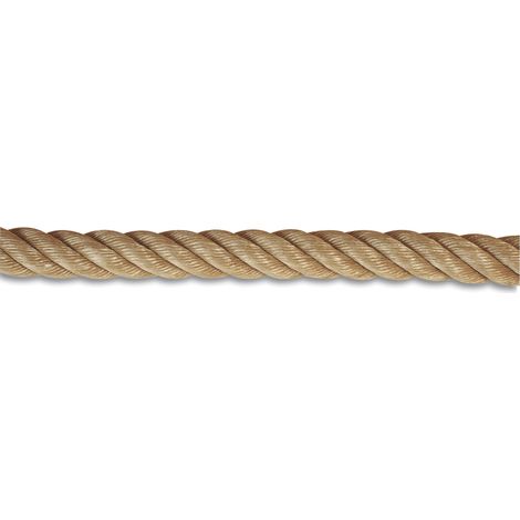 Bobine de Corde à rampe en Polypropylène Fibrillé 4 Torons Ø 32 mm x 20 m Beige