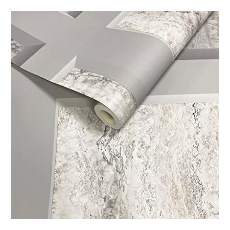 Muriva Eterna Marble Panel Taupe Wallpaper 186502 - Wooden Panel Granite Stone (1/4)