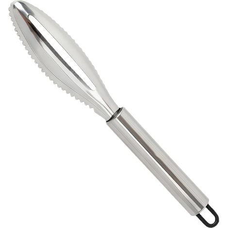 Fischschupper aus Edelstahl, professioneller Fischschupper, sägezahnförmiges Reinigungs- und Schuppenwerkzeug, Messerschaber zum Entfernen von Schuppen, für Küchen und Fischhändler (1/5)
