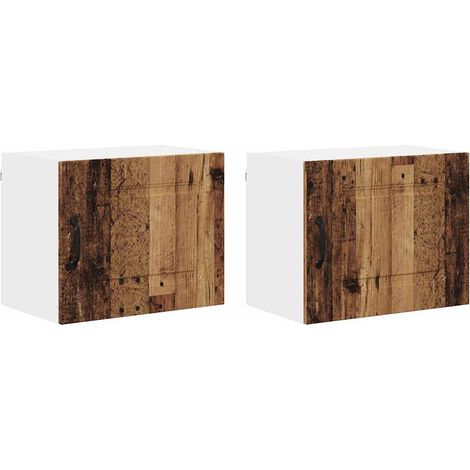 Meuble mural de cuisine,Armoire de cuisine 2 pcs Bois Ancien 50 x 31 x 40 cm CFW51102 (1/5)