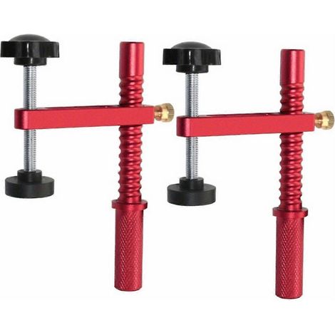 Lot de 2 serre-joints à mâchoires pour établi, serre-joints à mâchoires réglables en alliage d'aluminium à action rapide pour table, diamètre 20 mm - FFY (1/4)