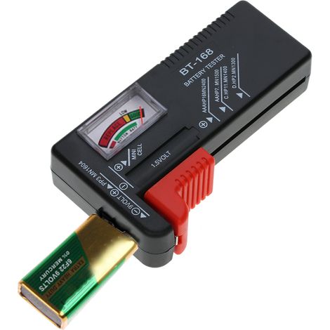 Testeur de piles universel pour AA AAA C D 9V 1,5V et boutons - Vérificateur de charge