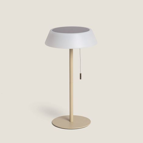 Lampada da Tavolo Solare Esterno LED 1.2W Metallo Aldana Crema (1/3)