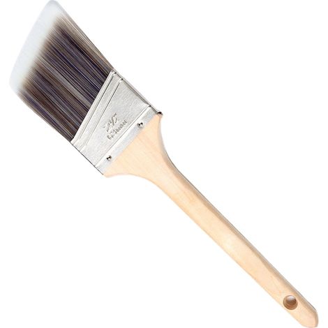 Brush - Birch Wood Handle - Fine Sharpened Wire Bristles - Straight Or Angled Tip - For Wall Painting And Craft Use - 1 To 3 Inch Sizes (1/5)