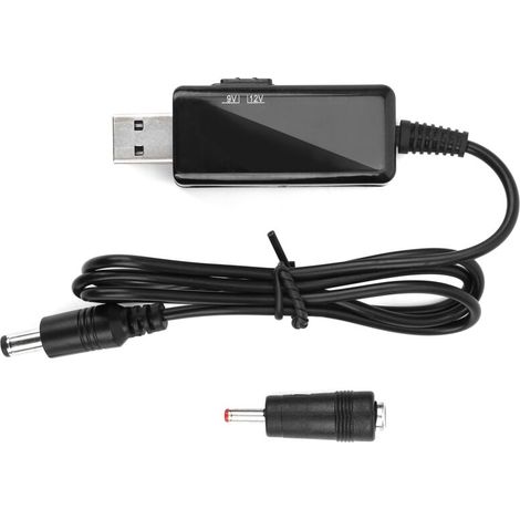 Cavo di alimentazione da 5 V a 9 V, da USB a CC da 12 V, display digitale per router wireless e modem ottici. (1/4)